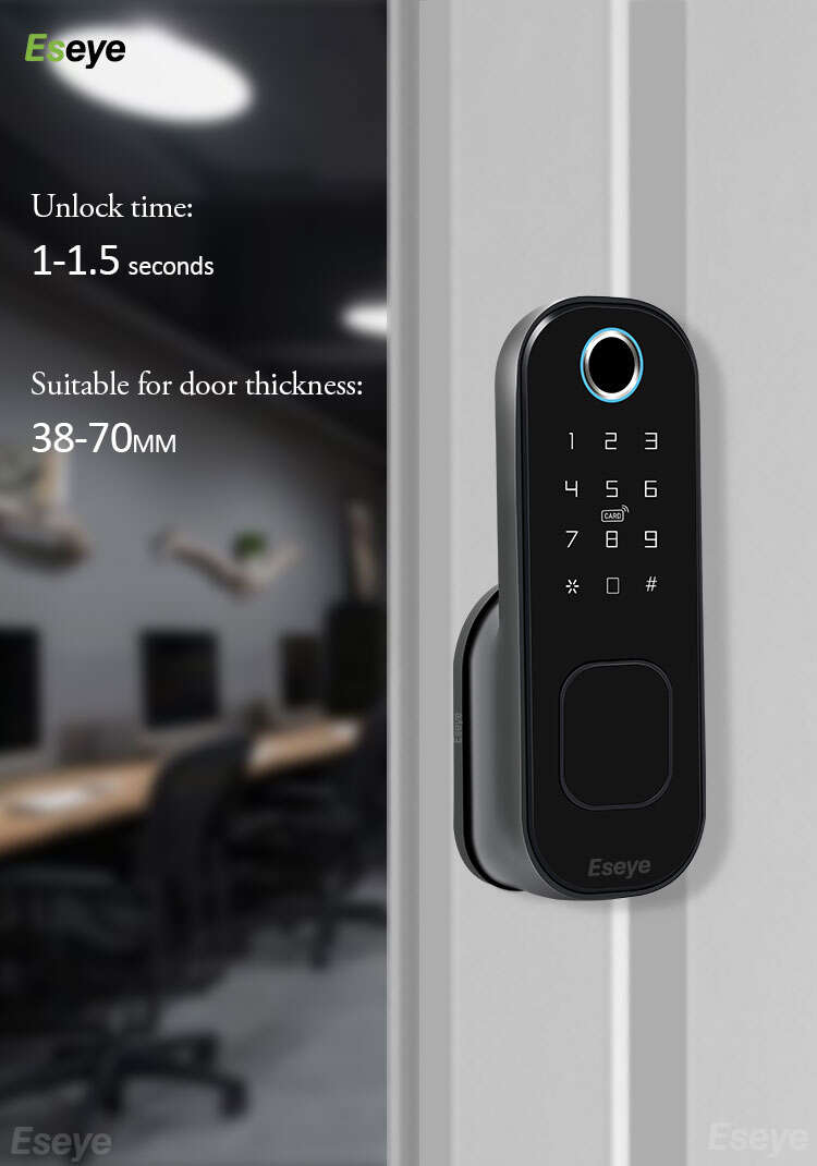 Corpo de alumínio preto IP65 Inteligente Wi -Fi Tuya Tuya Lock para venda