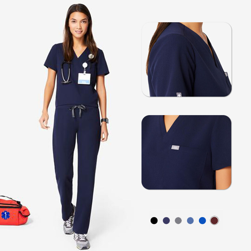 Wholesale Custom Logo Medical Scrubs Hospital Uniforms Top