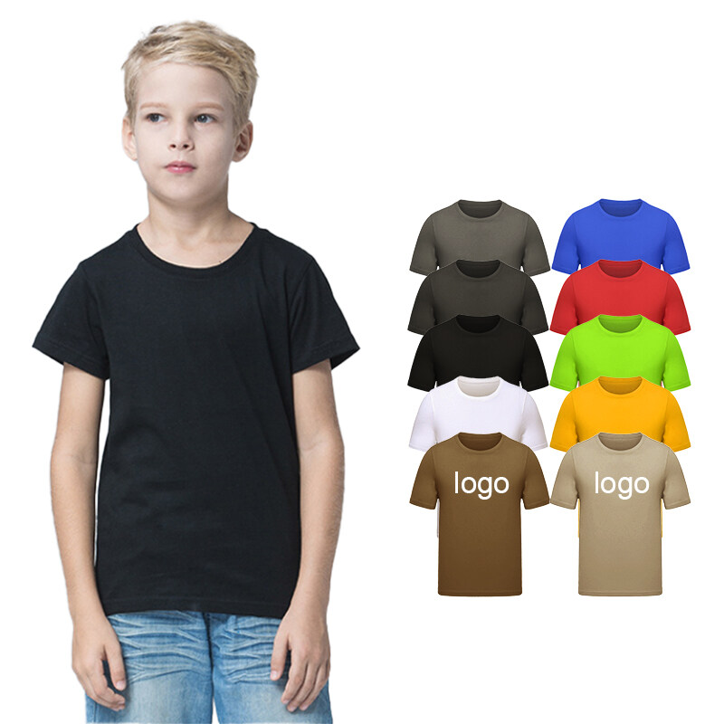 Custom LOGO 100% Cotton Soft Kids T Shirt