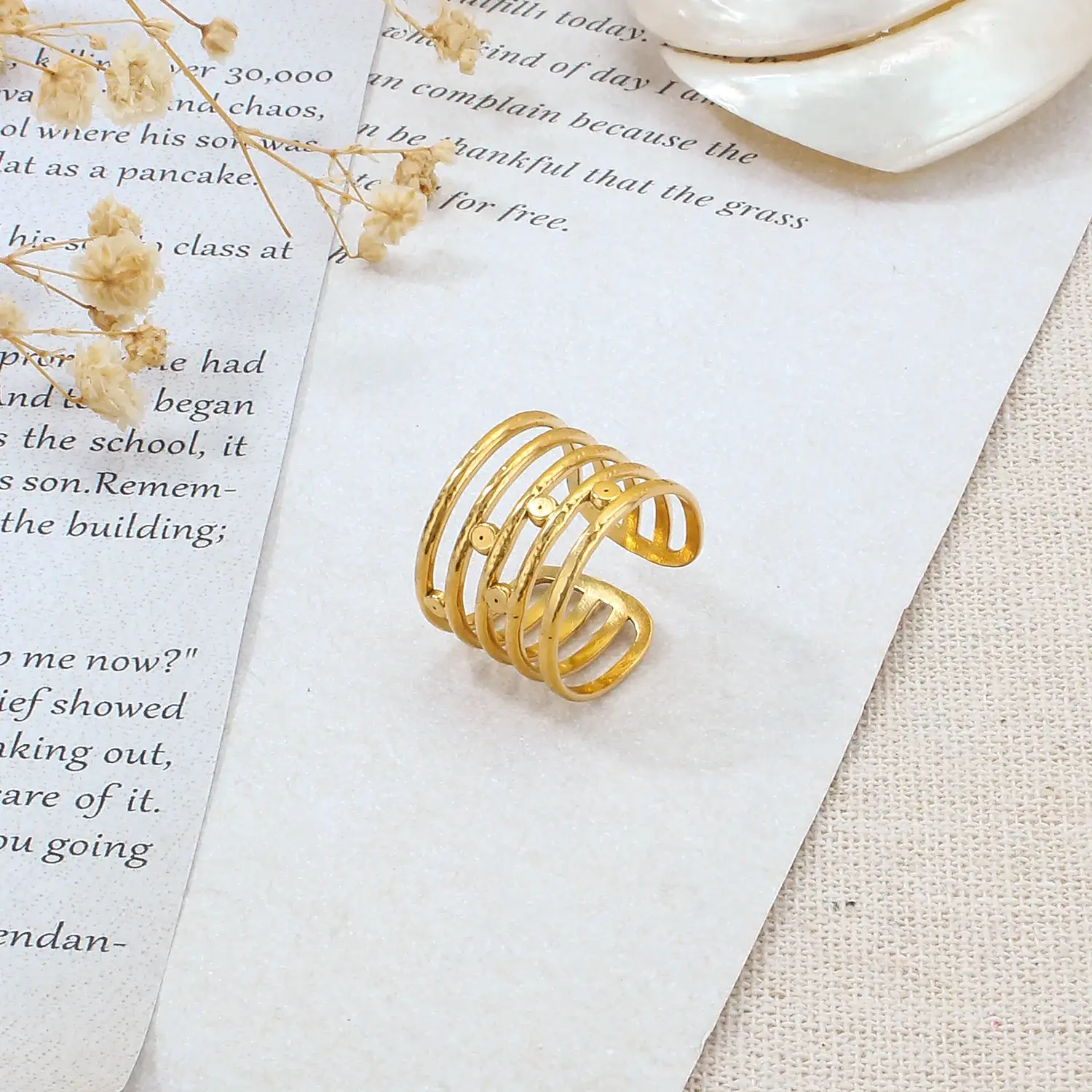 Muti Layers Circle Stainless Stell Non Tarnish With 18K Gold Plating Ring (4).webp