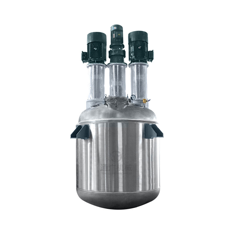 Multi-functional Triple Three Shaft High&Low Speed Chemical Mixing Kettle Mixer Platform