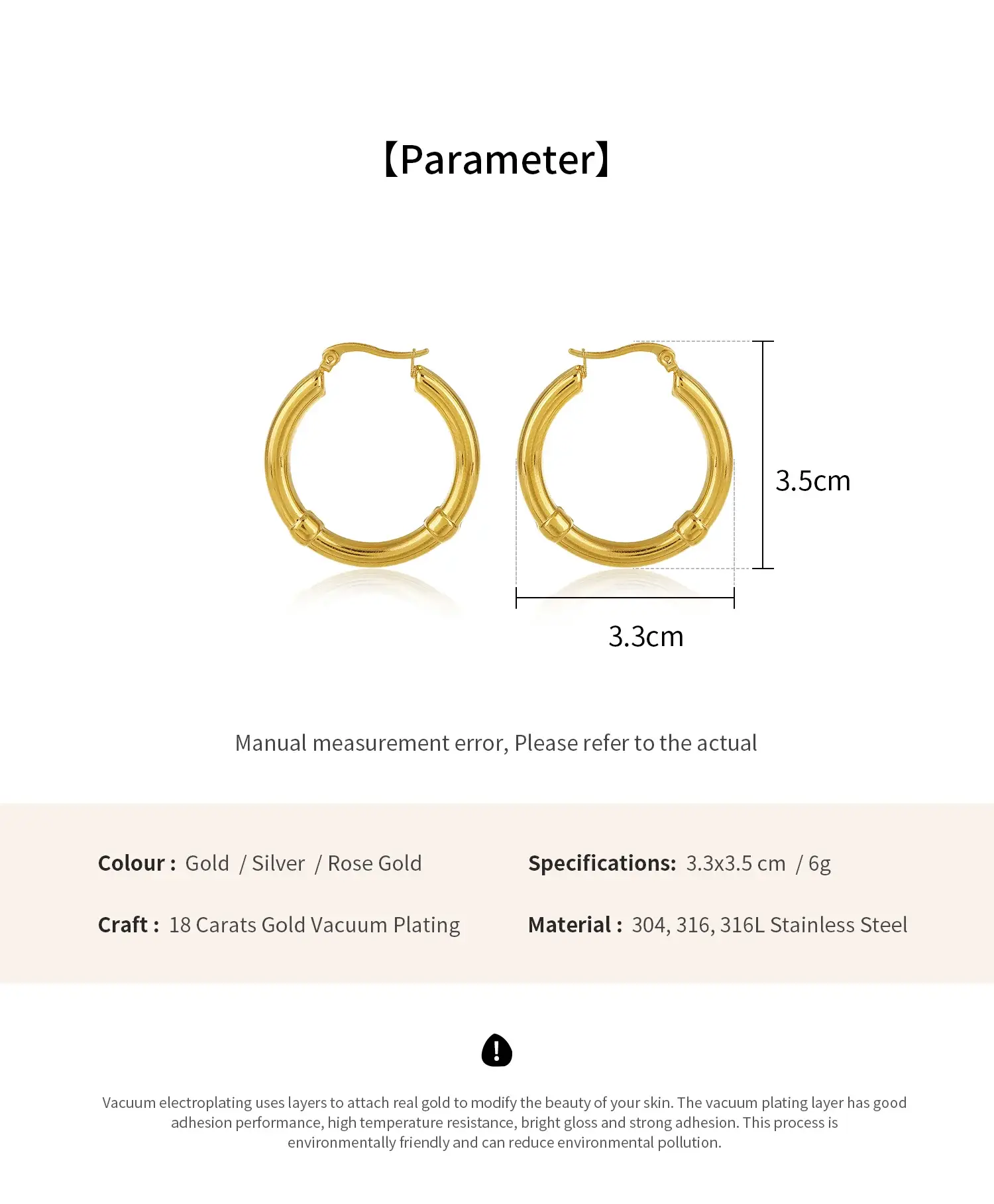Amazon Trendy Women Hypoallergenic 316L Stainless Steel Small Hoop Earrings Jewelry Hot Sale (1).webp