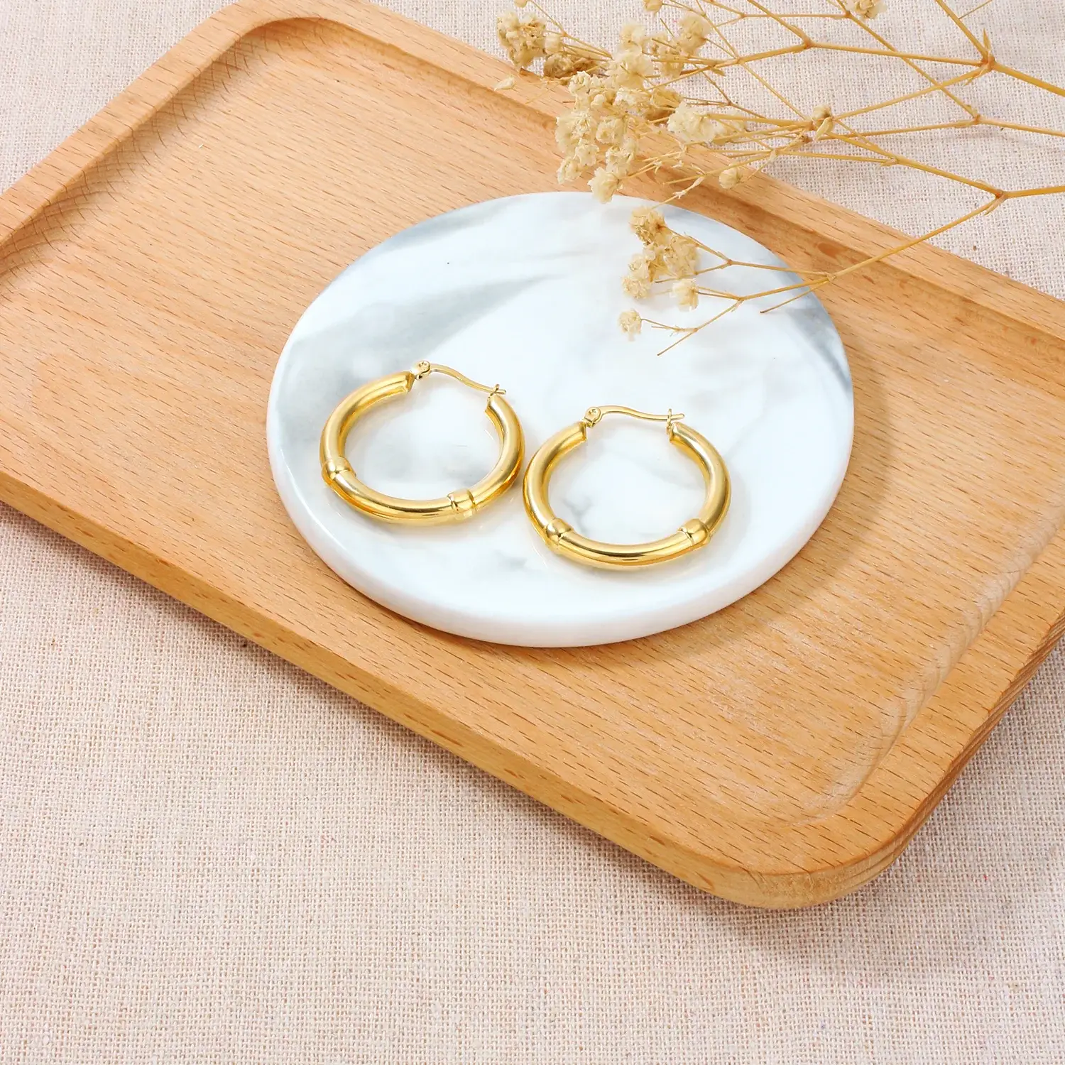 Amazon Trendy Women Hypoallergenic 316L Stainless Steel Small Hoop Earrings Jewelry Hot Sale (3).webp