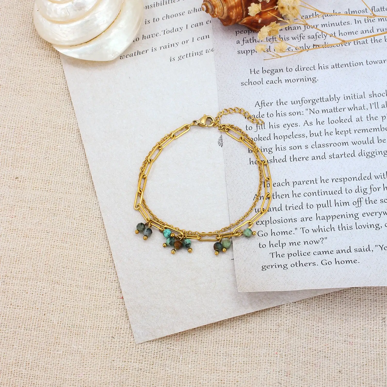 Handmade natural pearl colorful flower personality pendant retro sweet necklace choker clavicle chain  YWD-B1191 (3).webp