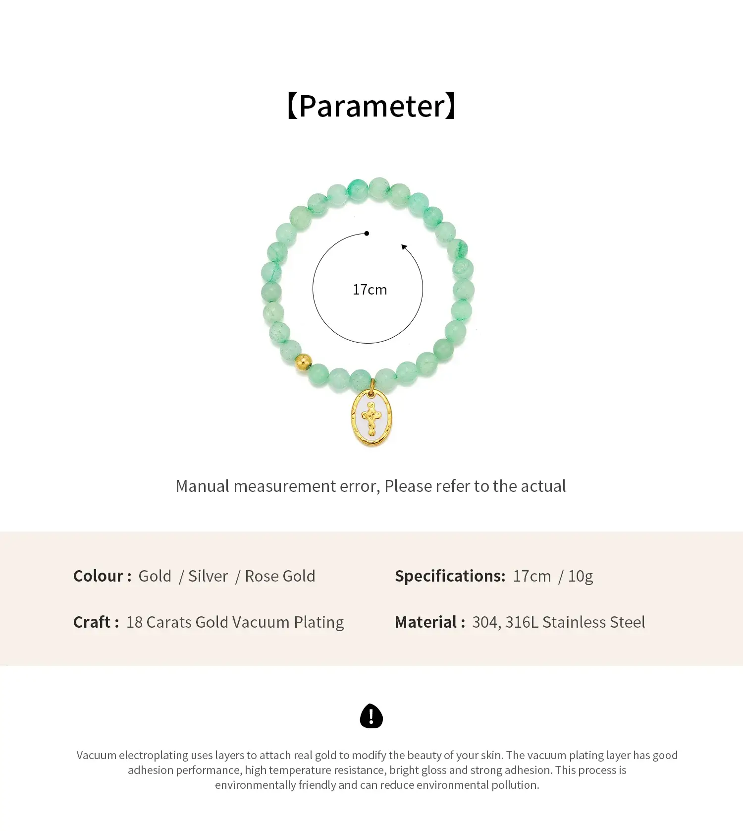 Instagram Girl Wind Peach Hand Beaded Pearl Bracelet Powder Crystal Topaz Aquamarine bracelet  尺寸 (1).webp
