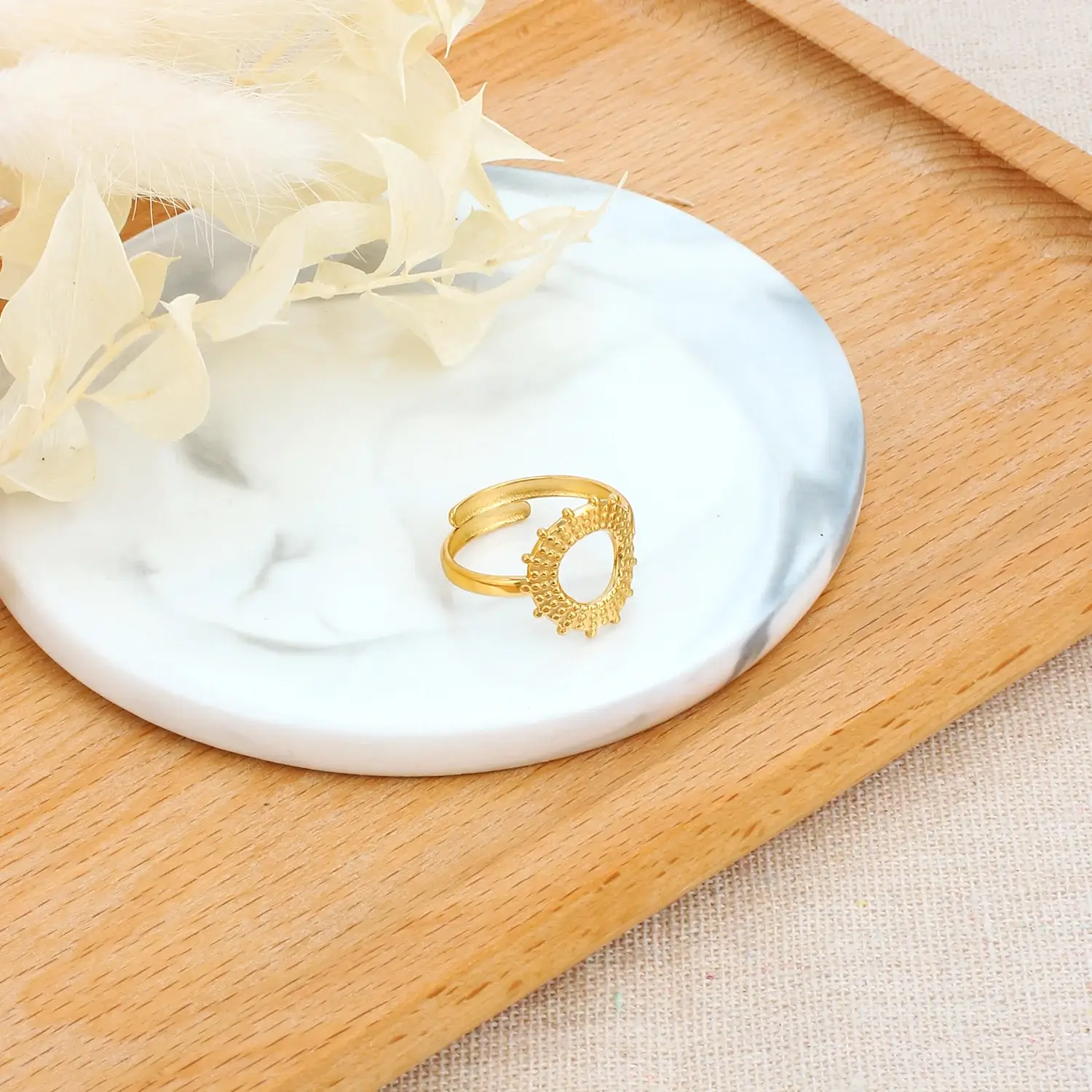 Preppy Style Stainless Steel Material Classic Compass Shaped Elegant Ring尺寸 (5).webp