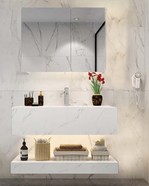 artificial stone bathroom cabinet