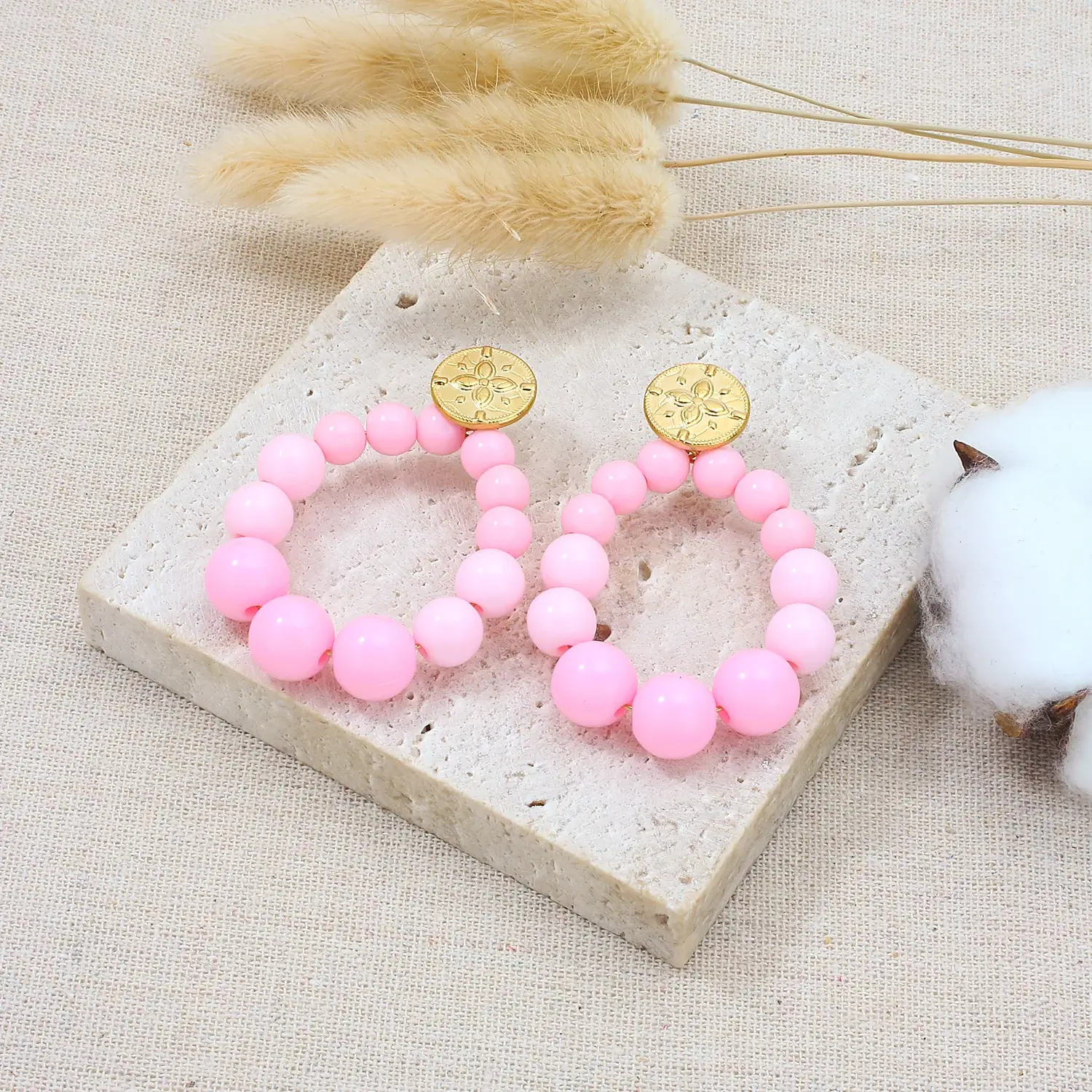 Korean Style Stainless Steel Material Lovely Colourful Stone Cute Hot In 2021 earring尺寸 (3).webp