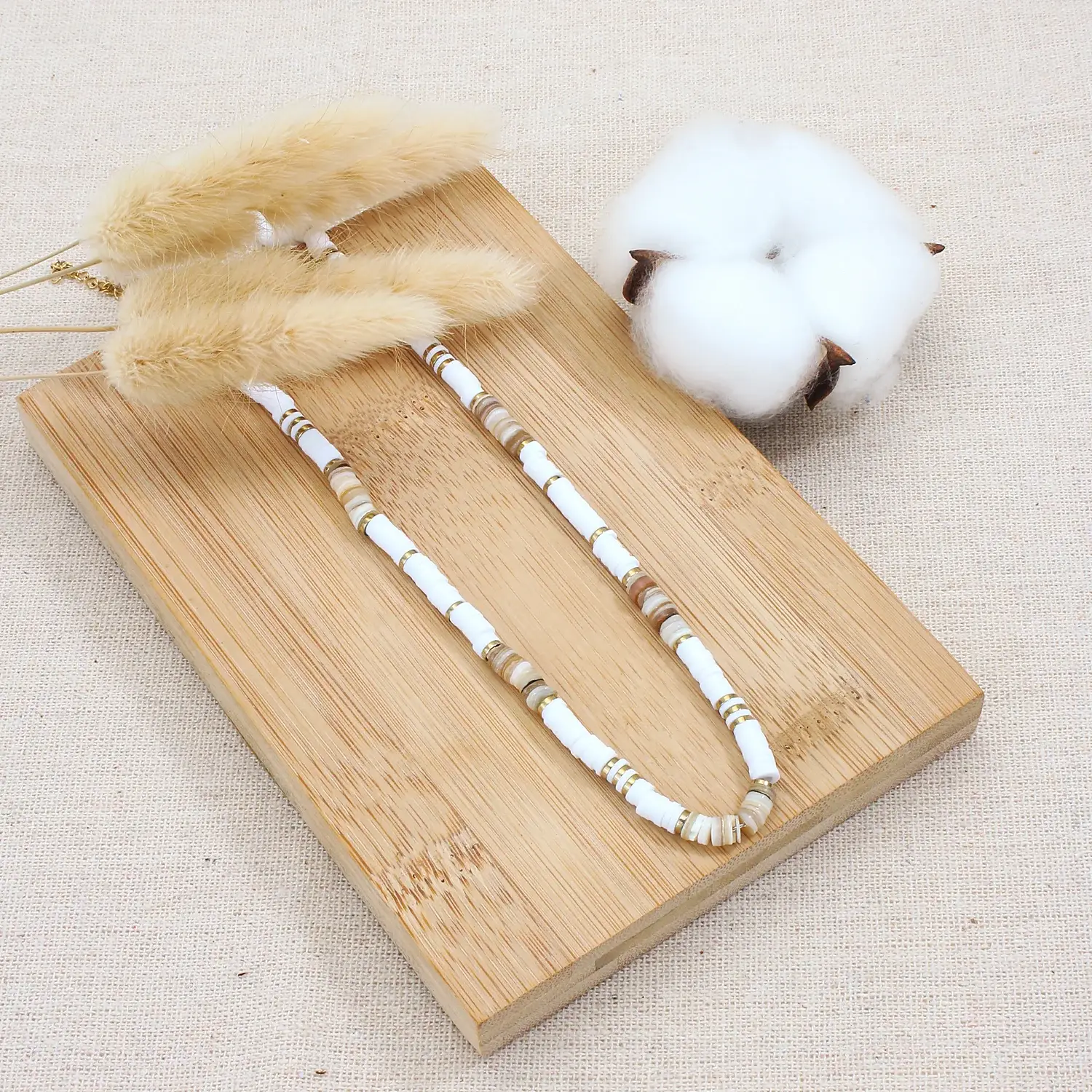 Bohemian Style Stainless Steel Material Lovely Heshi Beads And Stone Classic Hot Necklace尺寸 (3)(1).webp