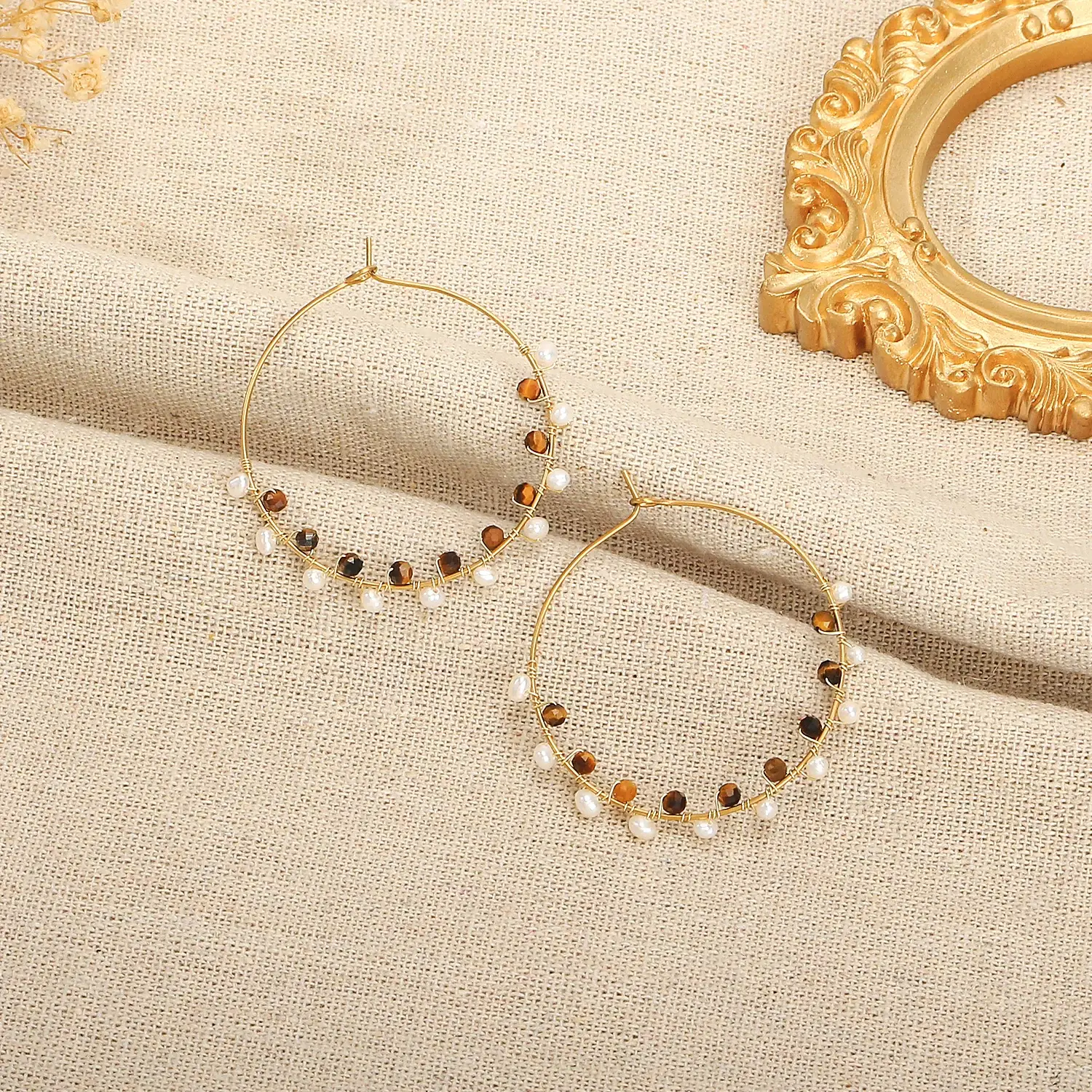 Lady Style Stainless Steel Material Lovely Pearled And Crystal Advanced Trendy Bracelet尺寸 (3).webp