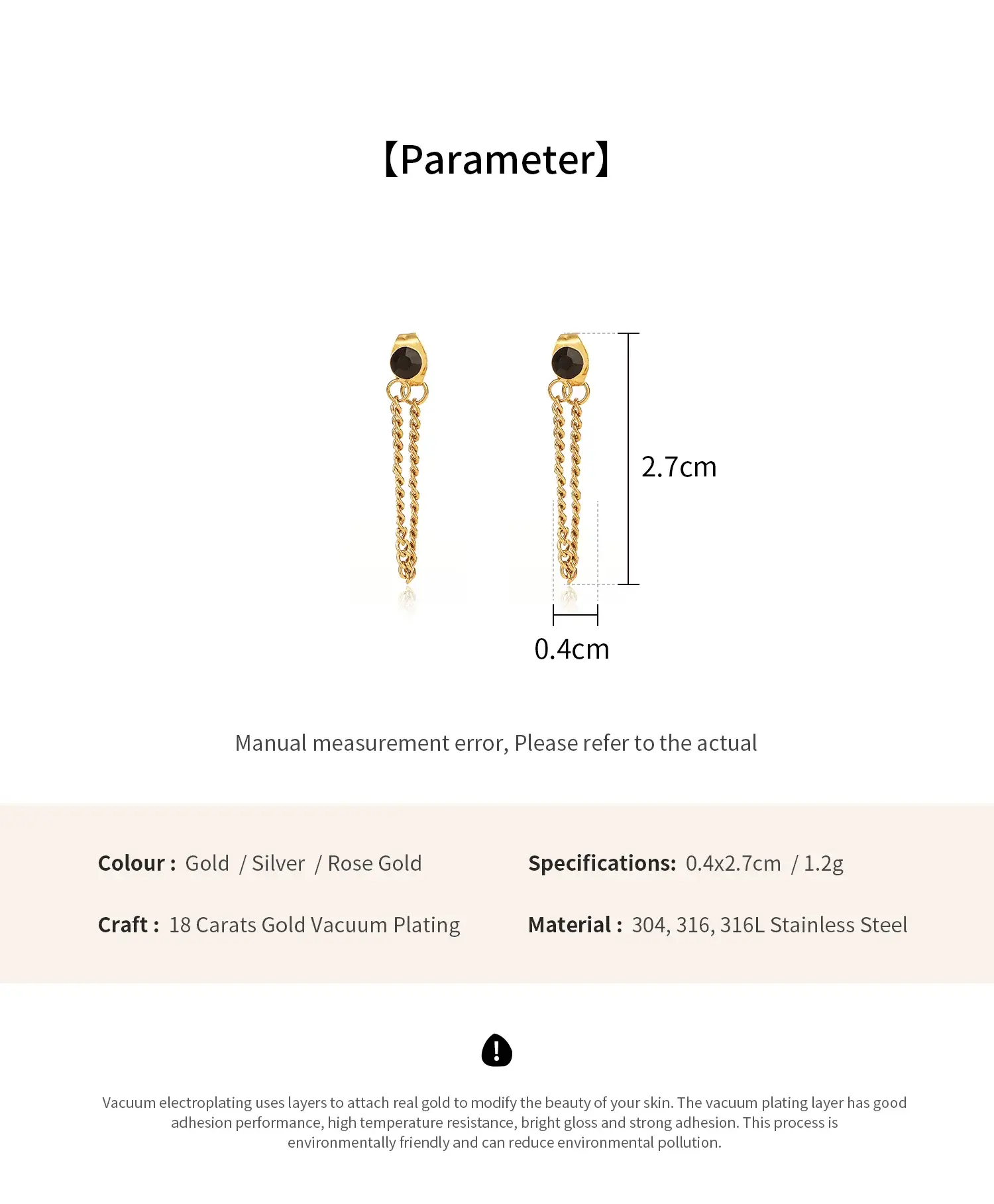 Korean Style Stainless Steel Material Gorgeous Crystal-studded And Hanging Chian Elegant Earring (1).webp