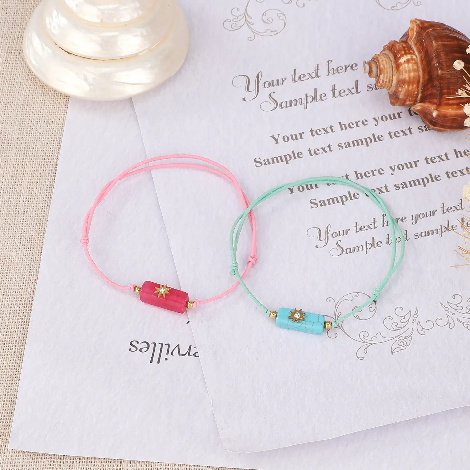 Bohemian Style Stainless Steel Material Cute Colorful Elastic Rope With Crystal-studded Fashion Bracelet尺寸1 (2).webp