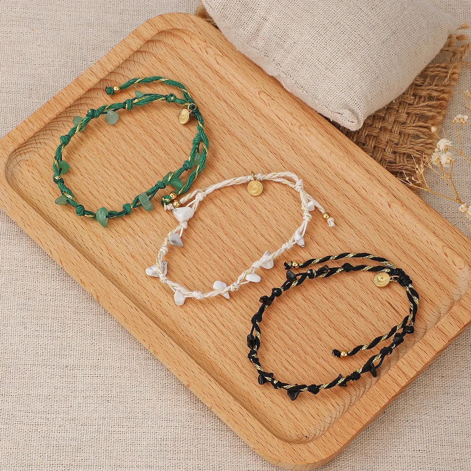 Instagram Style Stainless Steel Material Lovely Colourful Adjustable Rope Fashion  Elegant BraceletYWD-B1304-3 (5).webp