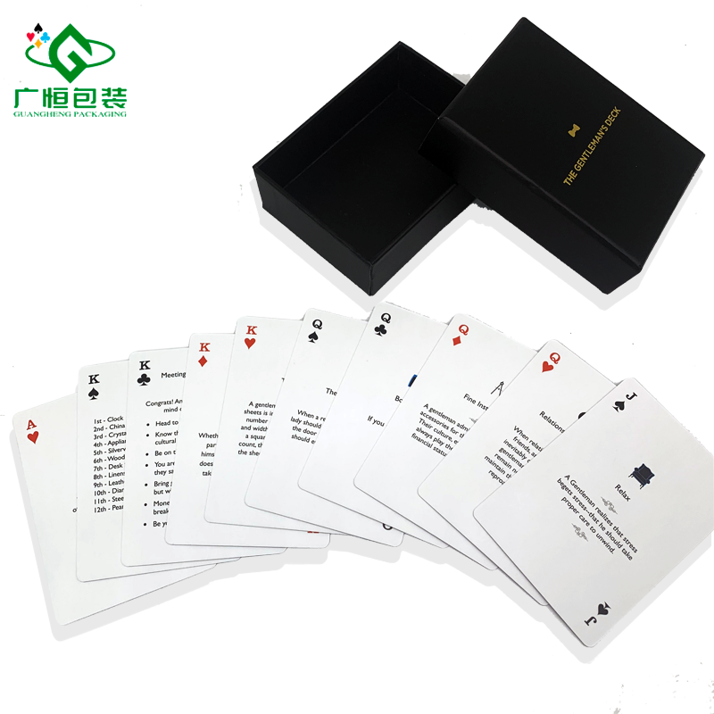 Customized Poker Cards Gold Foil Stamping Game Cards High Quality Playing Cards With Top & Bottom Box