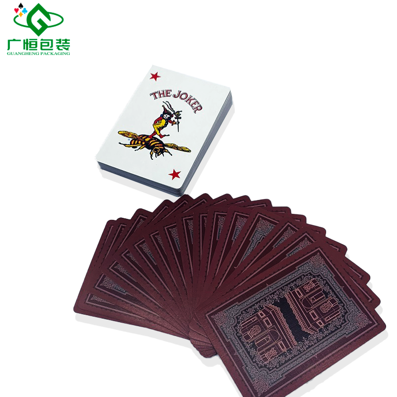 Custom Design High Quality Card Game 310g Black Core Casino Poker Playing Cards for casino