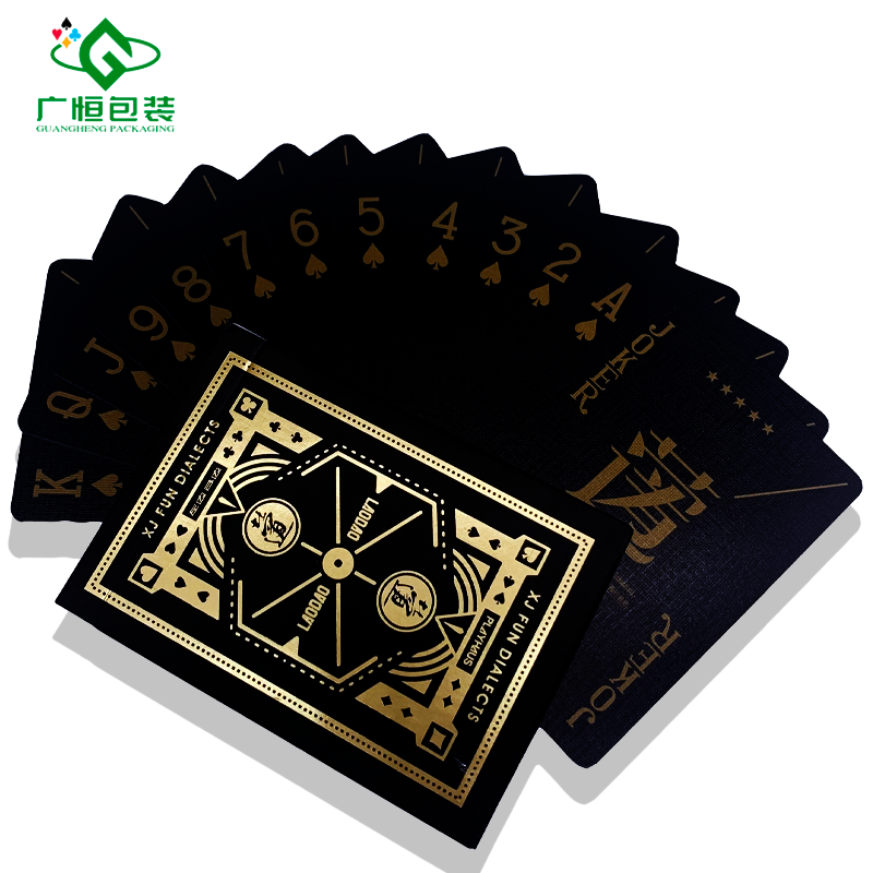 Imported Black Core Paper Cards Game Top Quality Casino Poker Cards Custom Design Gold Foil Playing Cards