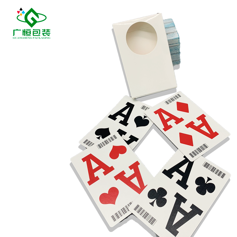 Unique Designed White Window Box Packaging Card Games Custom Personalized Frontside Backside Poker Cards Wholesale Playing cards