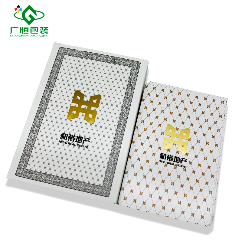 Custom Printed Gold Foil Logo Advertising Poker Cards gold plated playing cards
