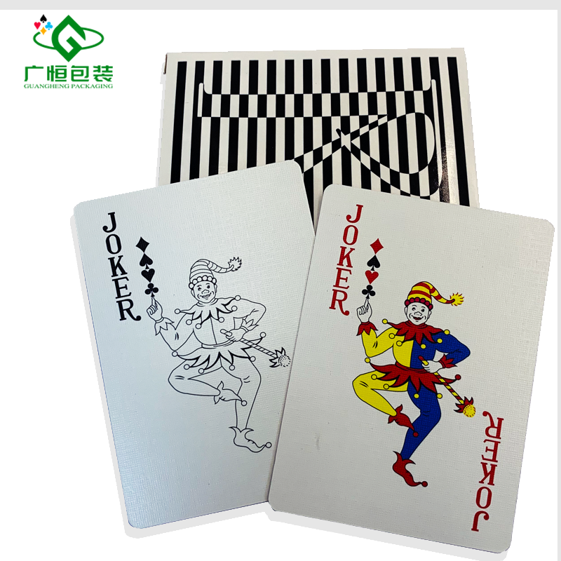 custom Black Core Paper Poker Cards