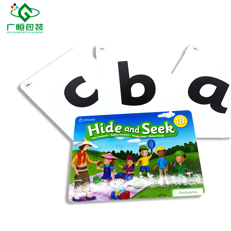 custom printing baby Educational Arabic Flash Cards English vocabulary words number for kids