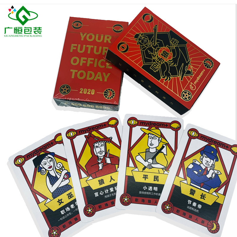 Top Quality Gold Foil Playing Cards Customized Logo Game Cards Awesome Card Games