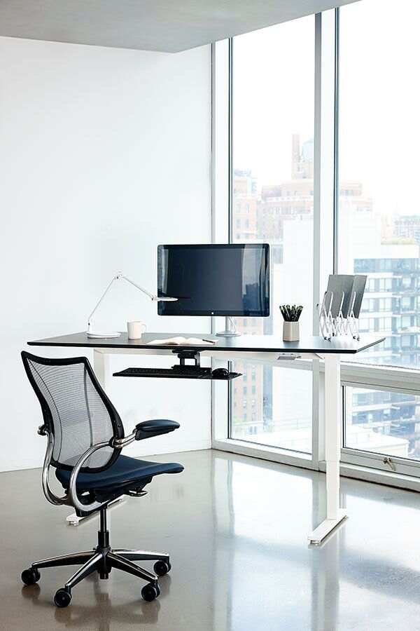 standing desk with adjustable height.