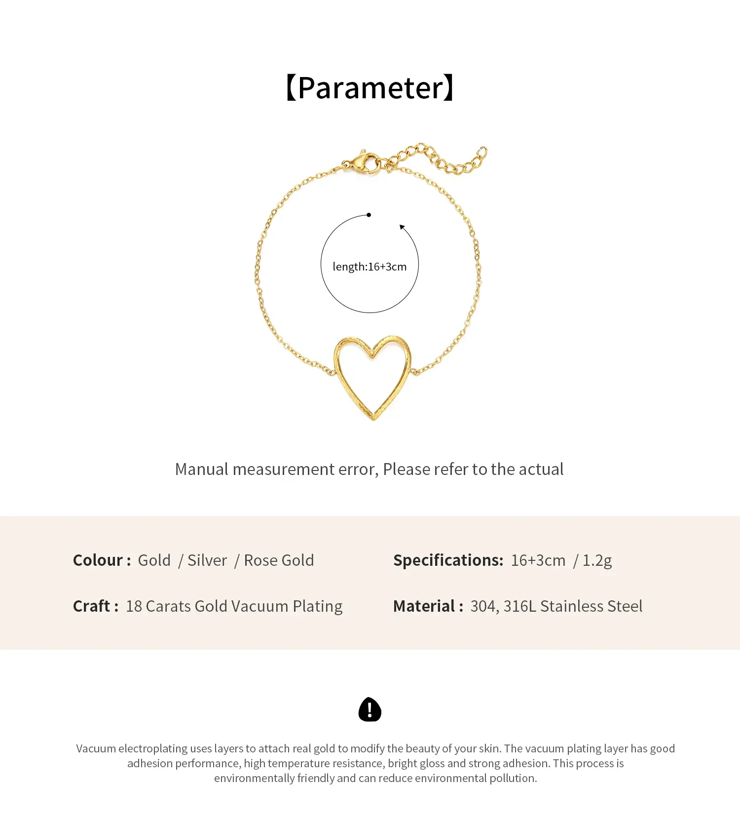 Heart Circle With Hammered Finish Stainless Steel With Gold Plating Bracelet (6).webp