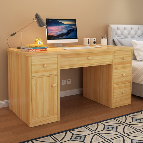 wooden computer desk