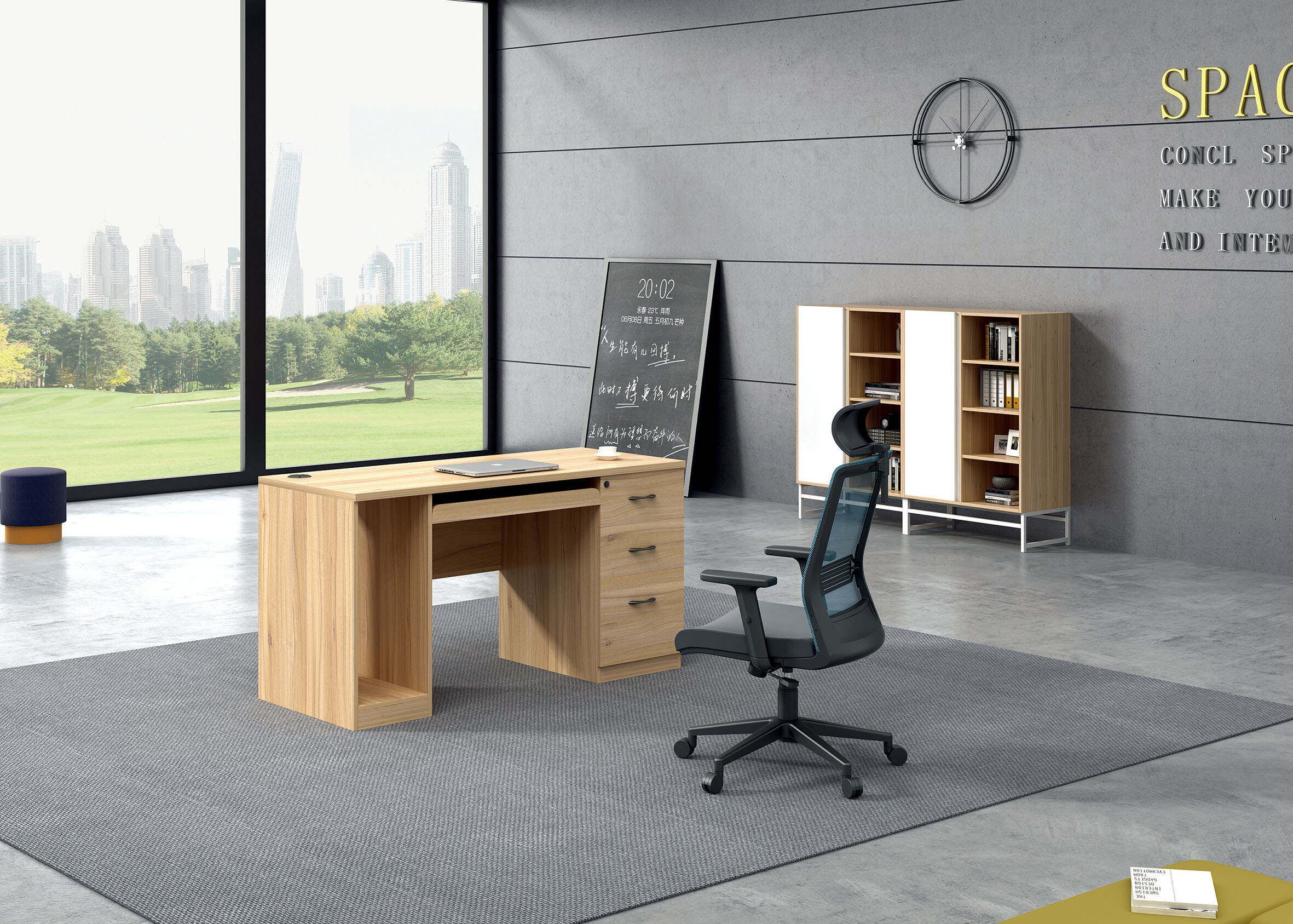 solid wood office table