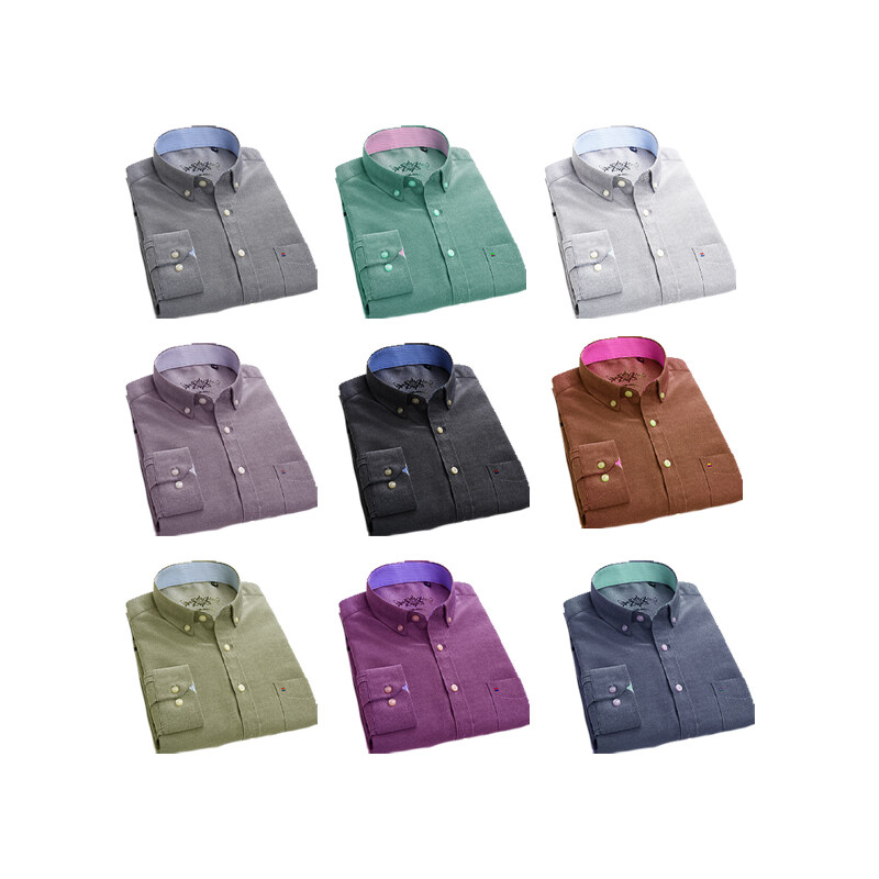 Custom Casual Solid Color Plus Size Outdoor Multi Colot Men Business Shirts