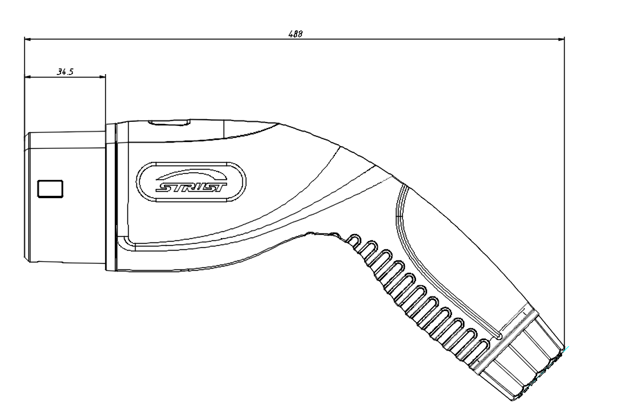 EN62196 Type 2 16A single-phase 5m cable