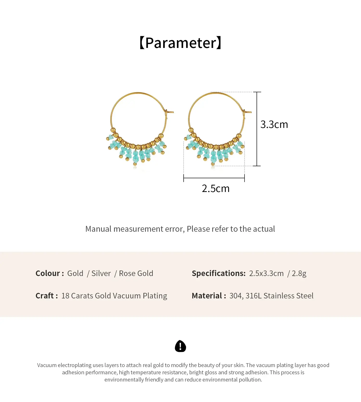 Boho Style Small Stone Beads Mixed With Gold Ball Beads Dangle Hoop Stainless Steel Earring  (11)(1).webp
