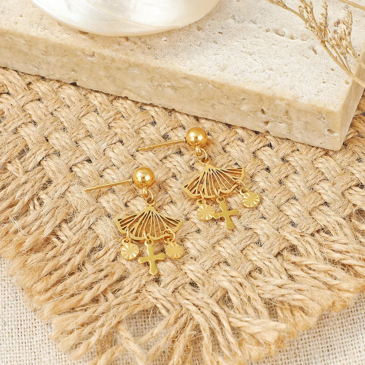 Ginkgo Leaf Mix And Match  Stainless Steel Stud  (3).webp