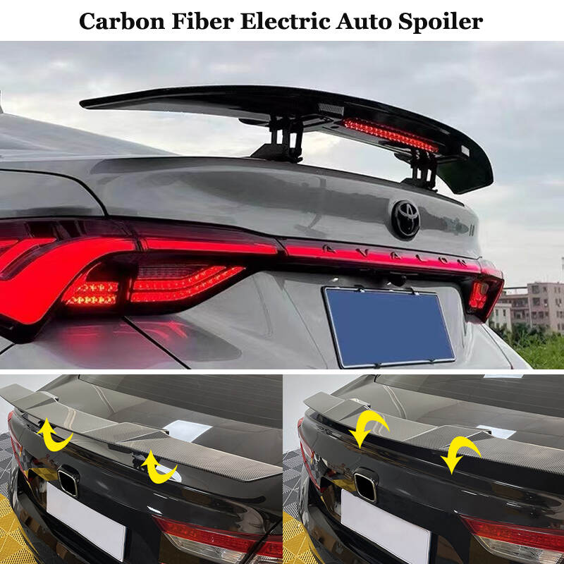 2021 NEW Electric Automatically Universal Rear Trunk Tail Boot Lid Car Spoiler Wing For All Sedan Car Glossy Carbon Fiber