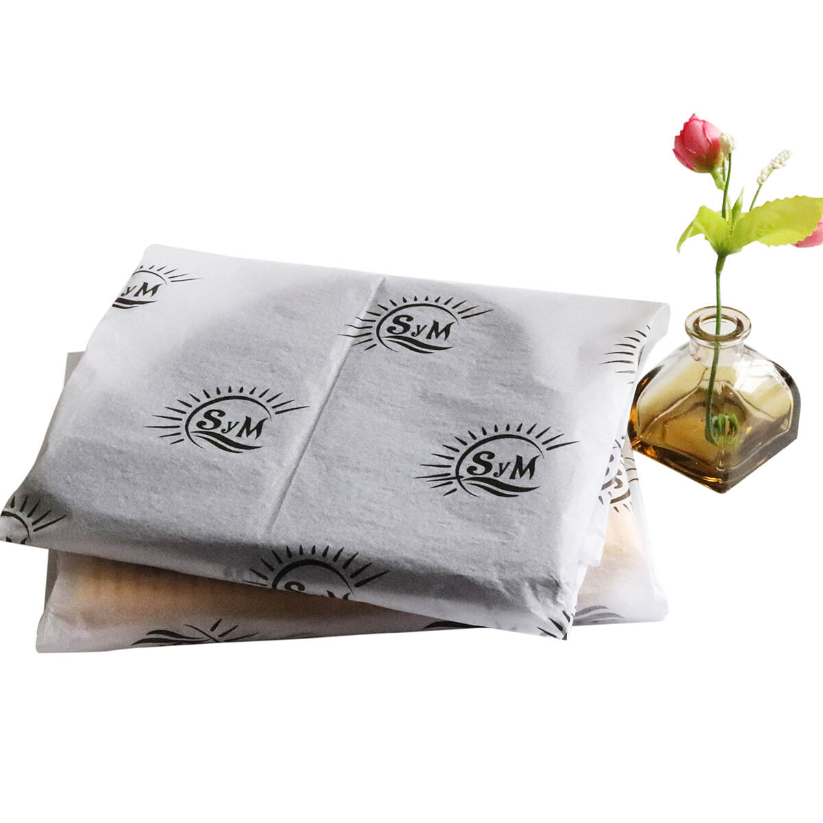 High quality wholesale custom best tissue paper clothes packing paper monochrome printing logo wrapping paper