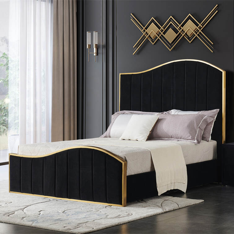 luxury velvet bed frame