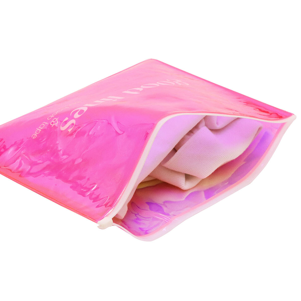PVC Symphony Zipper Bag Customized Size Packaging Pouch With Zipper For Clothing With Logo