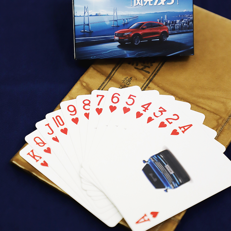 Personalized Logo Poker Cards Promotional Game Cards Fancy Advertising Paper Playing Cards With Tuck Box
