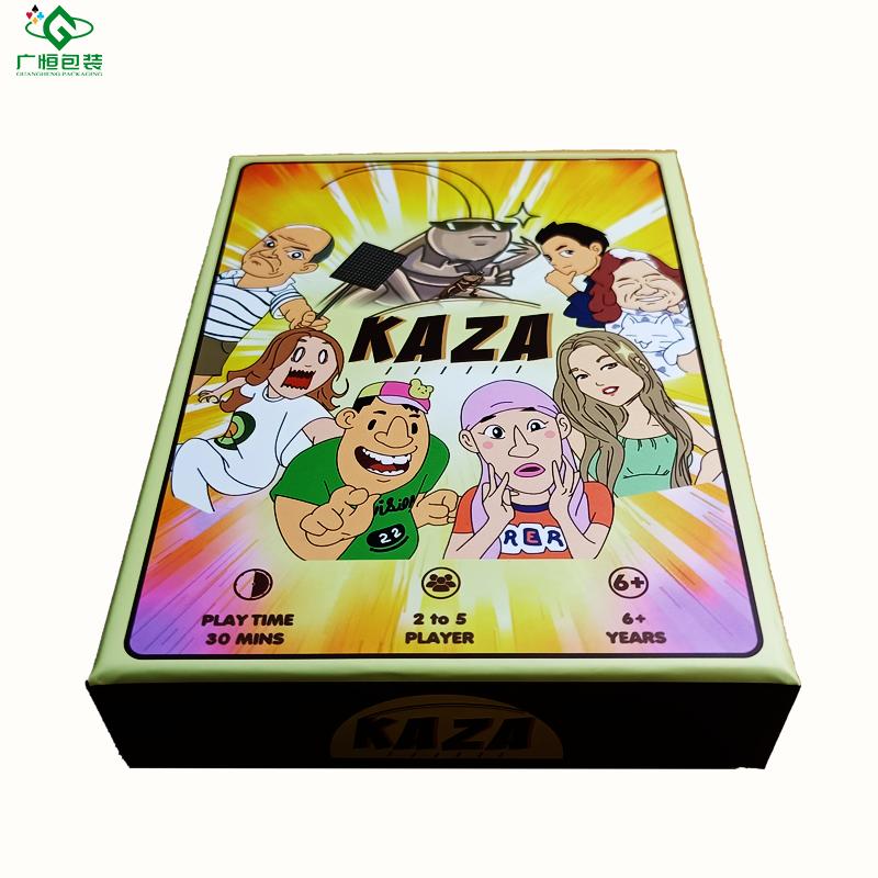 Customised Party Card Game Custom Rainbow Game Card and Lid Bottom Box