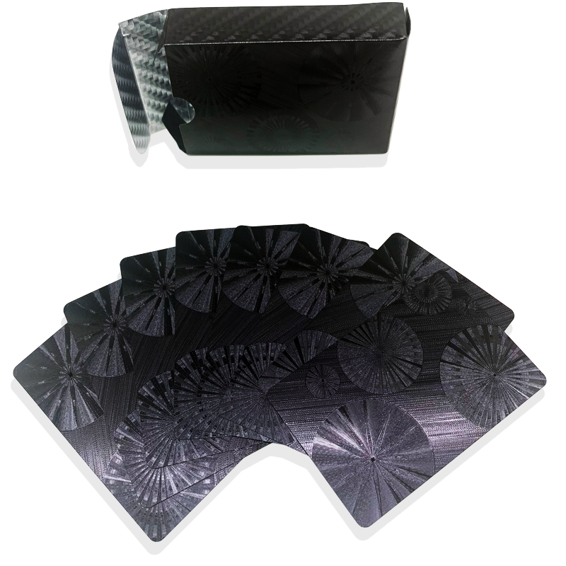 OEM custom Designed waterproof Black Core Paper Poker playing Cards