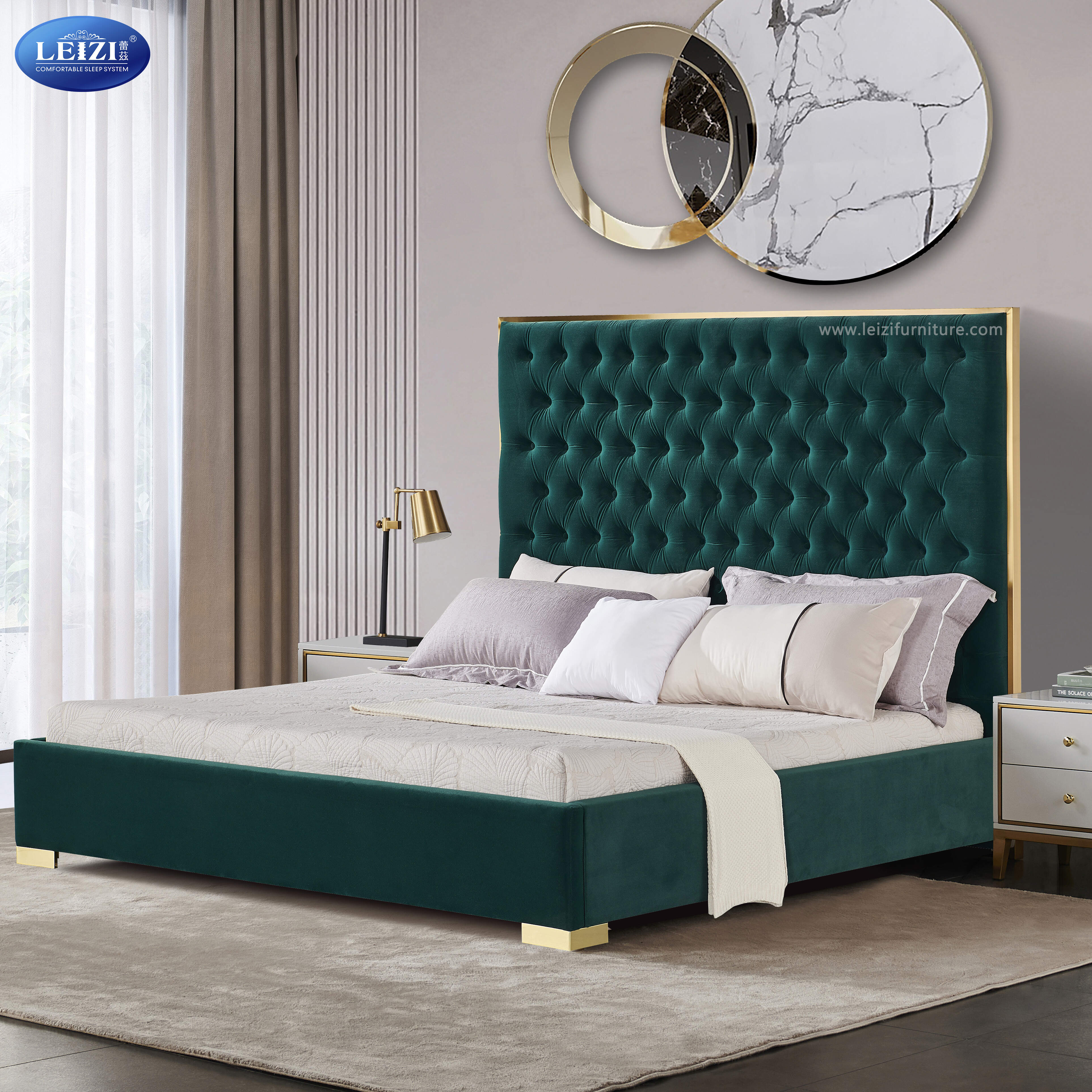 tufted design furniture bed