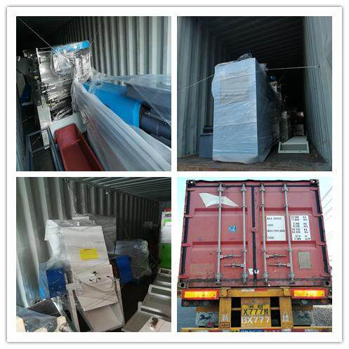 Verzending van plastic recyclingmachines naar Nigeria