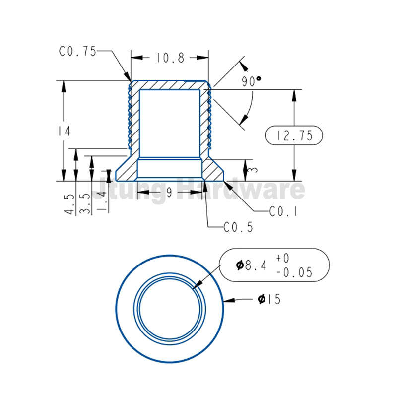 Big Potentiometer Medical Instrument 6mm D Shaft Knob