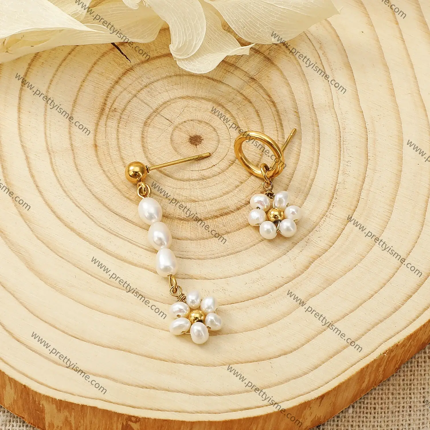 Pretty is me Collection 18K Gold Plated Stainless Steel Jewelry Gold Hoop Earrings With Flower Shape New Trendy Ear Ring (4).webp