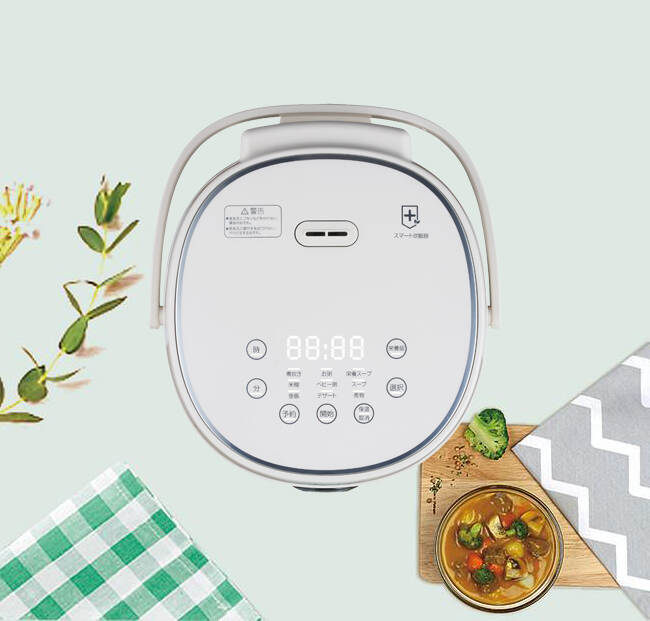 IDB-303 Digital Rice Cooker Small,Mini Rice Cooker, 2L Portable Multi-Cooker with 24H Preset & Keep Warm for 2-3 People,White