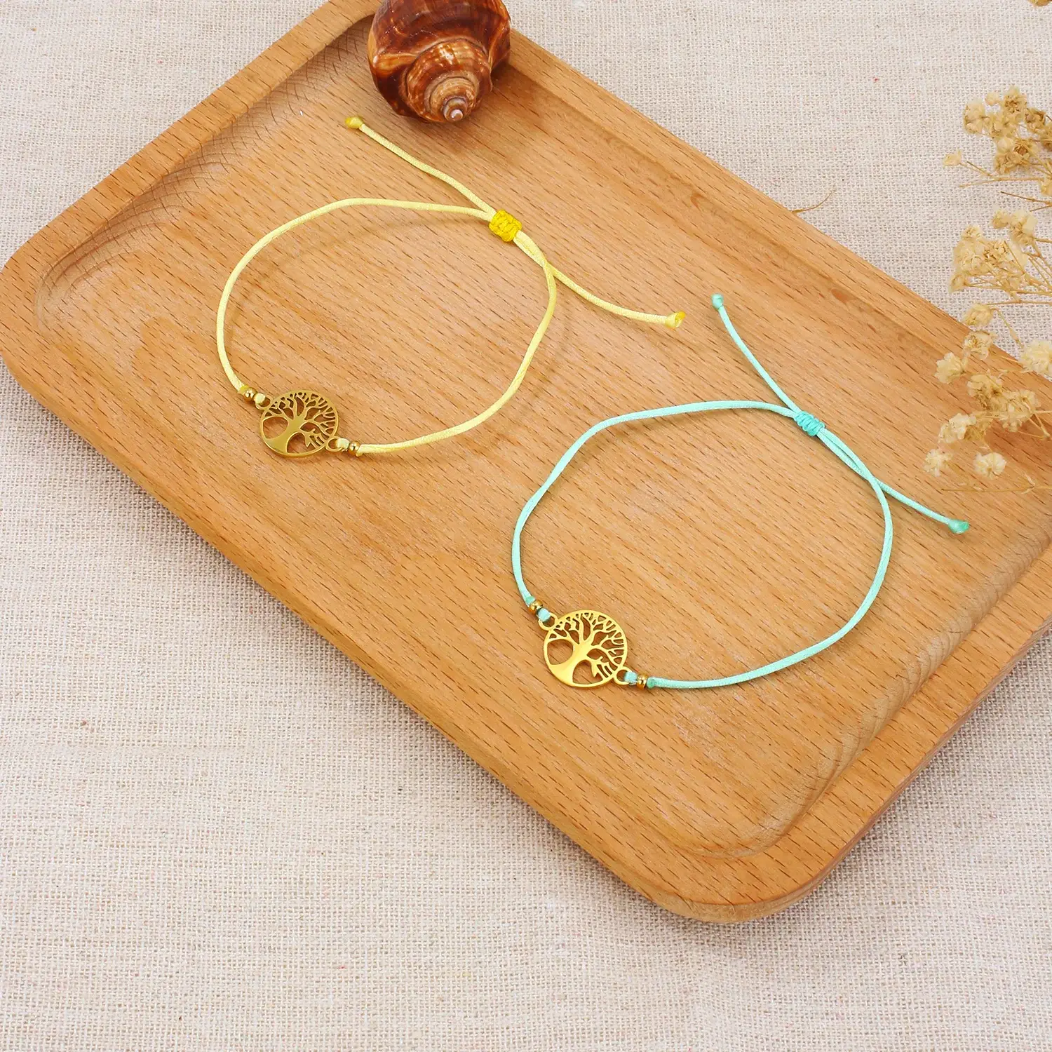 Tree of Life Elastic Rope Stainless Steel Bracelet (4).webp