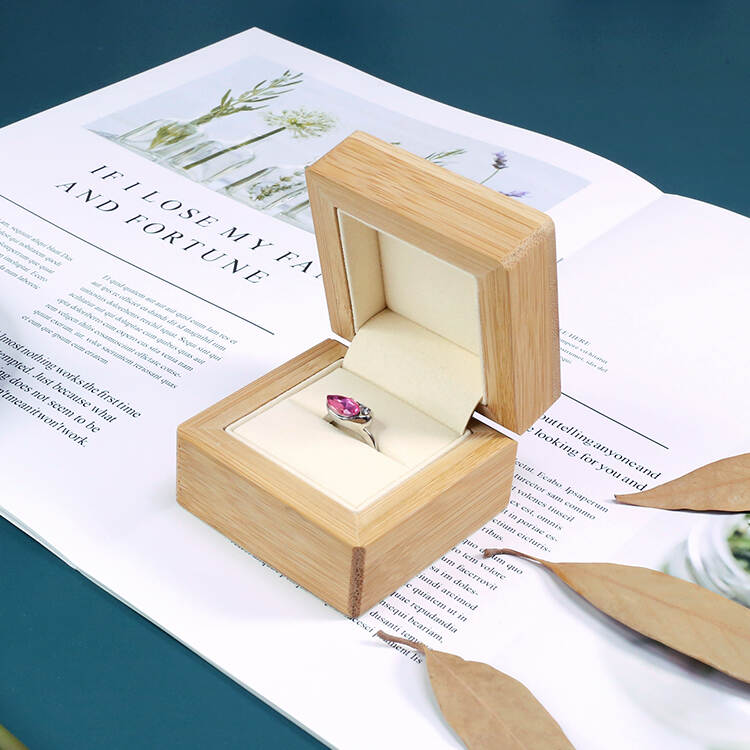 white vintage double ring box for wedding, rotating rose ring box