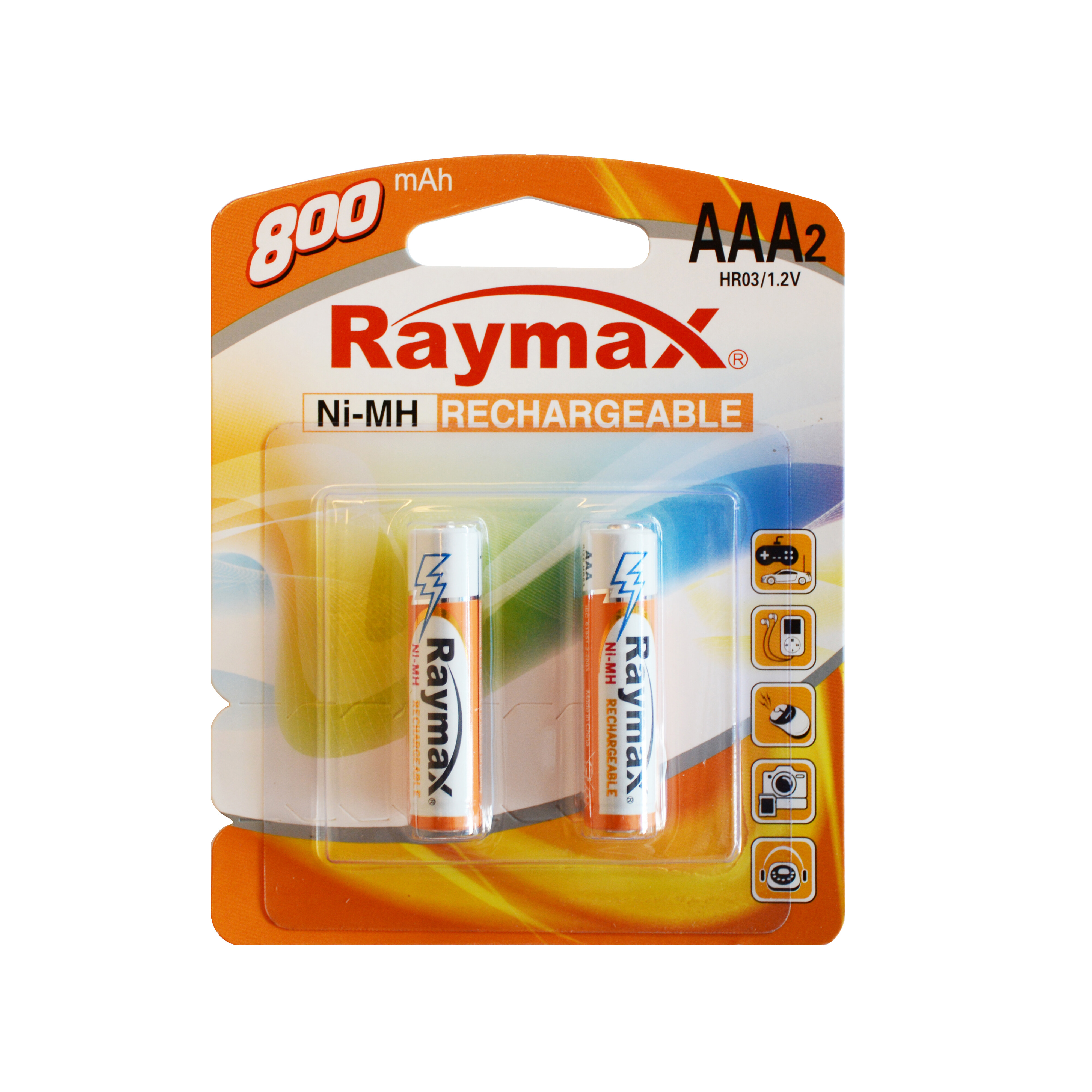 Raymax HR03 AAA 1.2v 800mAh NIMH rechargeable batteries- Recyle Use