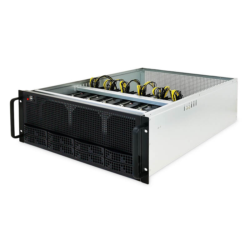 70mm Silent 6 GPU Server Case Frame Chassis With Fan Speed Controller 6 GPU Computer Server External case Server Rack
