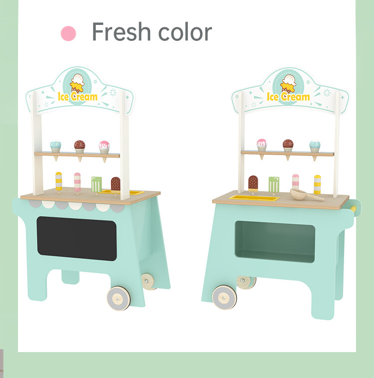 wooden ice cream toy set, wooden toy ice cream cart, diy ice cream cart toy